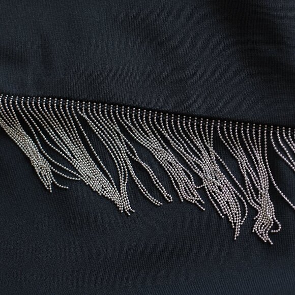 NWOT Akira Rhinestone Fringe Trim Shorts Haigh Waist Black Size XL - Picture 10 of 16